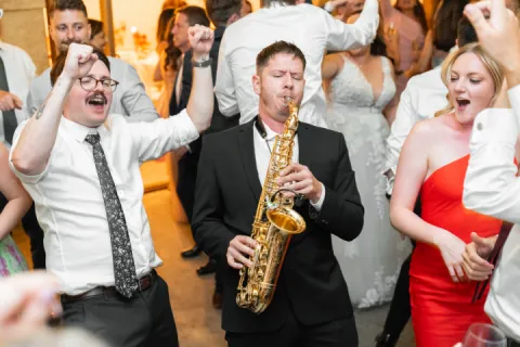 Gustime live saxophone and DJ performance at an event in Australia — photo 3