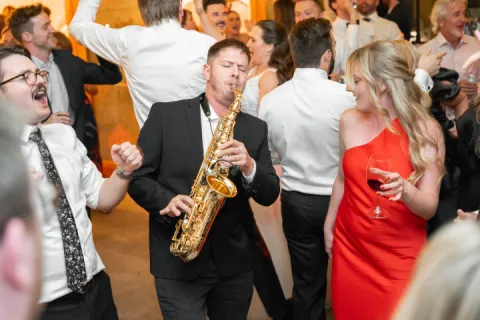 Gustime live saxophone and DJ performance at an event in Australia — photo 9